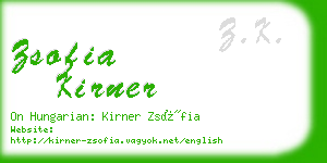 zsofia kirner business card